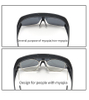 Night Driving Eyewear Classic Flat Top Shield Sunglasses Oversized Mirror One Piece Sport Glasses Men Women