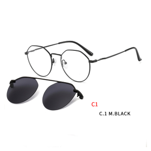 Fashion Magnetic Sunglasses Clip on for Men & Women UV400 Lens Clear Eyeglasses
