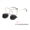 2 in1 Magnet Clip On Glasses Frame Men Prescription Optical Frame Eyeglasses Male Myopia Magnet Clip On Sunglasses