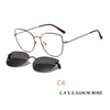 2 In1 Clip On Glasses Frames Magnetic Sunglass Clips Cat Eye Optics Women