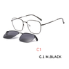 2 in1 Optical Spectacle Frame Men Women Clip On Sunglasses Polarized Lenses Magnetic Sun lens Prescription Eyeglasses