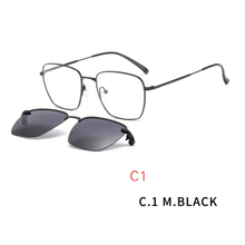 2 in1 Optical Spectacle Frame Men Women Clip On Sunglasses Polarized Lenses Magnetic Sun lens Prescription Eyeglasses
