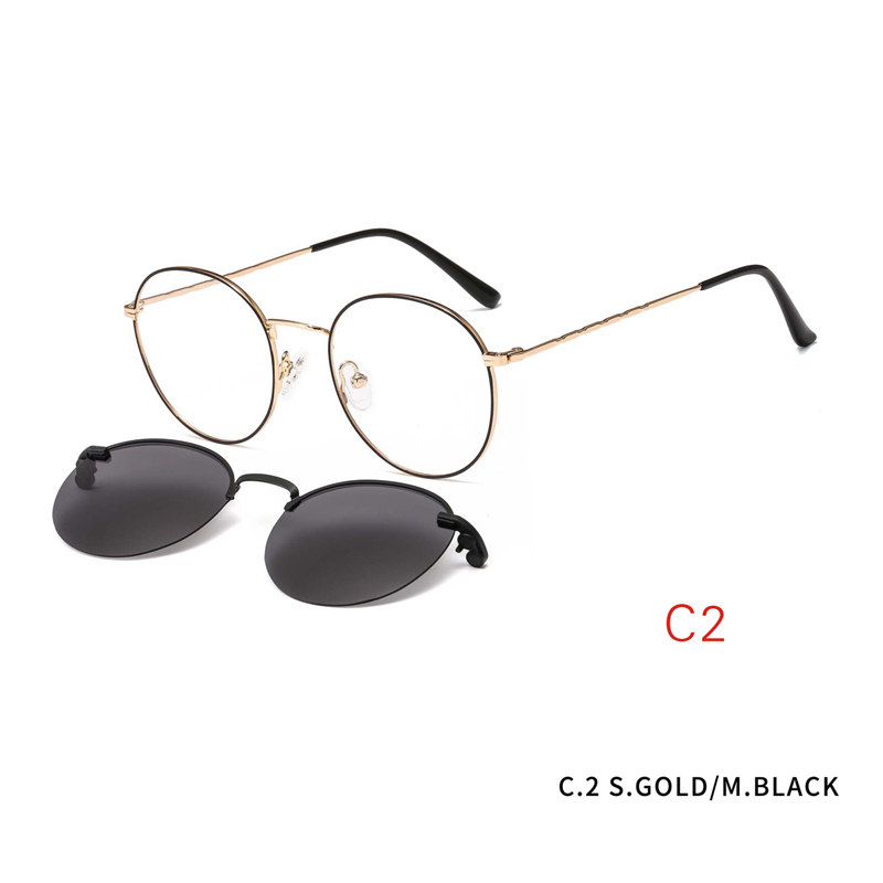 2 in1 Optical Spectacle Frame Men With Clip On Sunglasses Magnetic Glasses For Male Prescription Eyeglasses