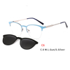 2 In 1 Magnet Clip On Sunglasses Women Metal Shades Sun Glasses Optical Myopia Eyeglasses Frame