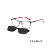 2 In 1 2020 Magnet Sunglasses Male Brand Design Removable Lens Rectangle Clip on Myopia Sun Glasses Driving