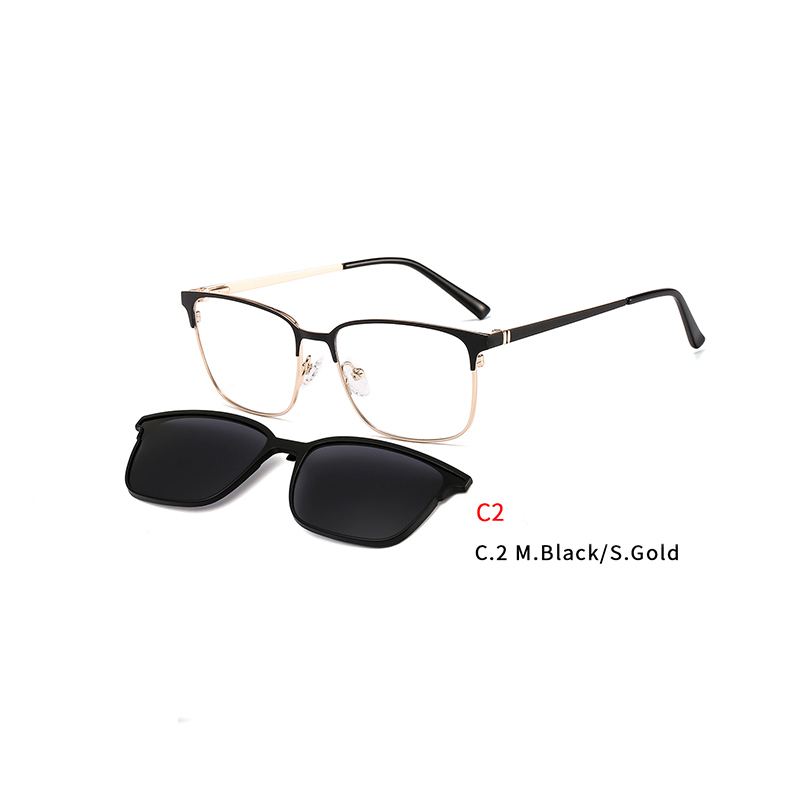 2 In 1 2020 Magnet Sunglasses Removable Lens Rectangle Clip on Myopia Sun Glasses Driving