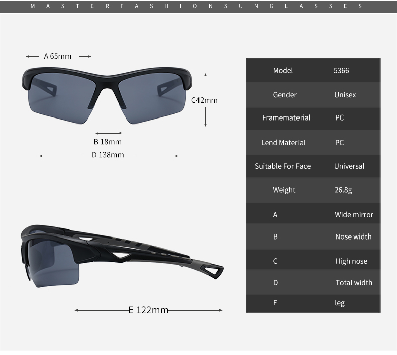 Designer sports sunglasses men polarized Riding Sun glasses Sun Glass Eyewear Bicycle Sport Glasses