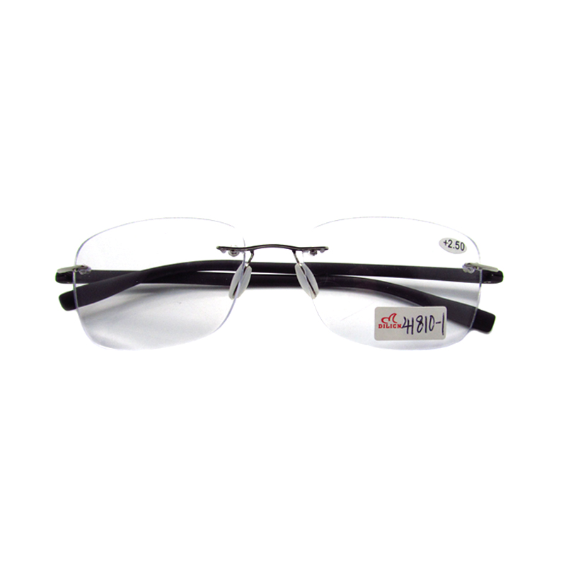 Rimless TR90 temple reading glasses for men 