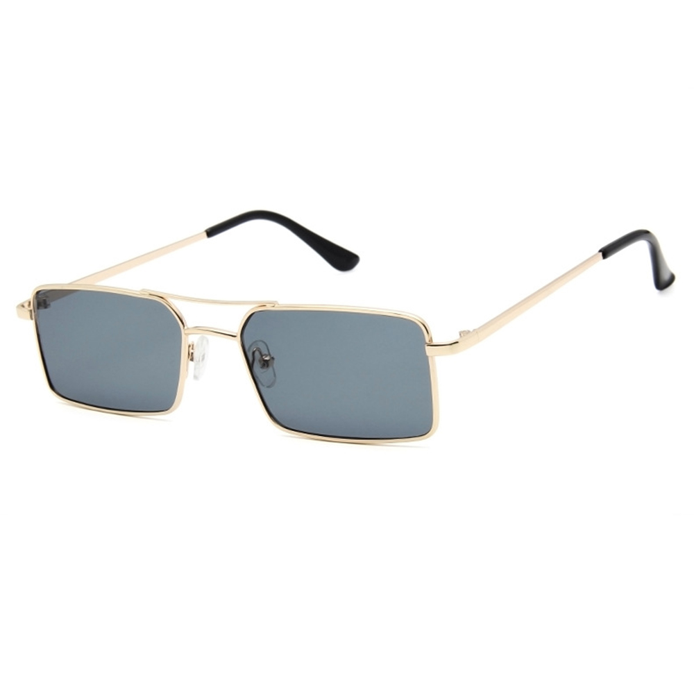 Trend New Fashion Sunglasses Personality Double Beam Square Sunglasses Ocean Sheet Metal Glasses
