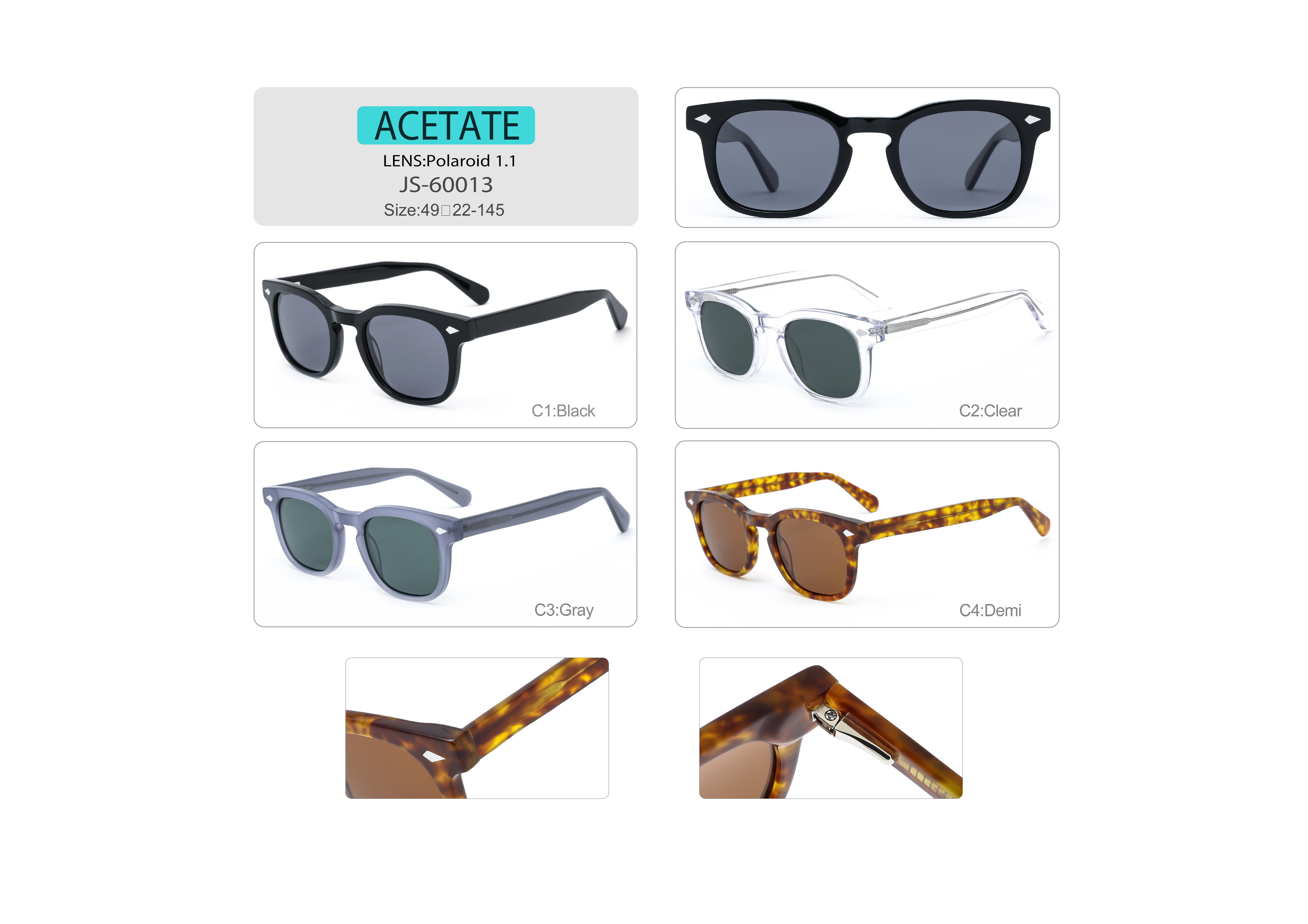 Stock high quality womens fashion acetate transparent sunglass 2022