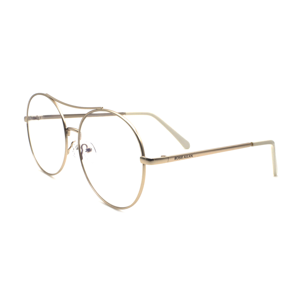 Wholesale Vintage Classic Popular Double Bridge Round Metal Sunglasses