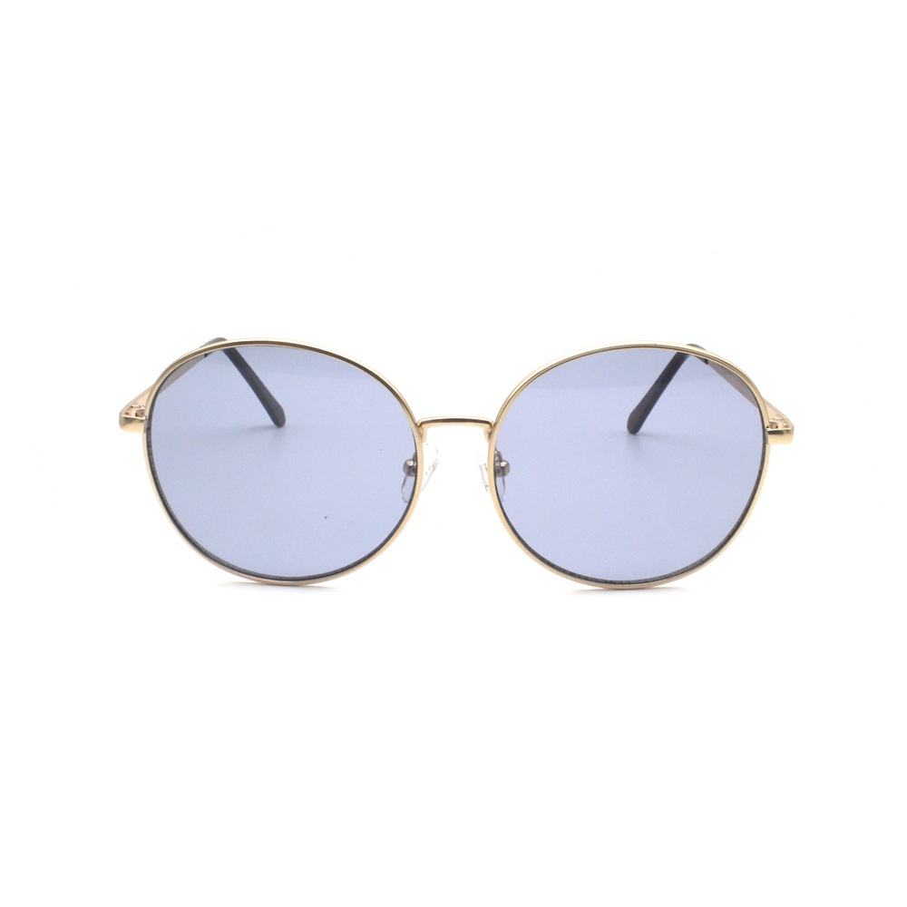 Fashion Round Oversized Round Stainless Steel Women's Metal Frame Polarized Sunglasses