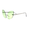 2022 Wholesale Women Trendy Sun Glasses Rimless Shade Changes Color Butterfly Wings Sunglasses