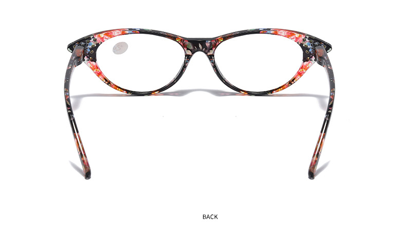 New Reading Glasses Ladies Personality Trend Color Bag Flower Set Diamond Hd Resin Presbyopia Glasses