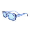 2022 Trendy Small Frame Sun Glasses Multiful Color Transparent Frame Rectangle Oval Sunglasses