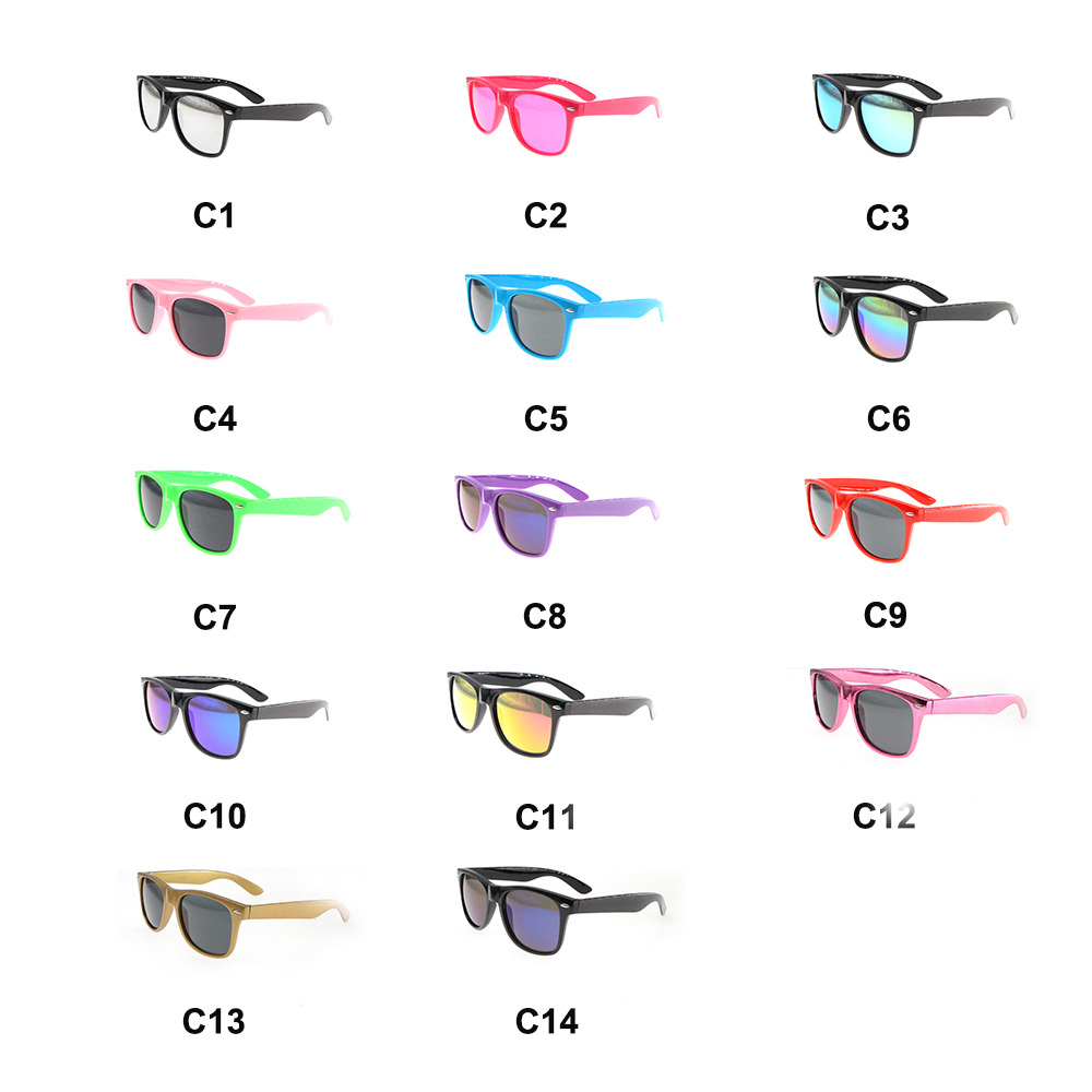Classic Cheap Promotion Retro Rice Nail Colorful Glasses PC UV400 Round Sunglasses