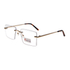 Gold Frames Rectangular Optical Eyeglass Rimless Glasses Frames Men