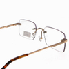 Fashion Beautiful Gold Rectangular Optical Eyeglass Frames Men Rimless Glasses Frames