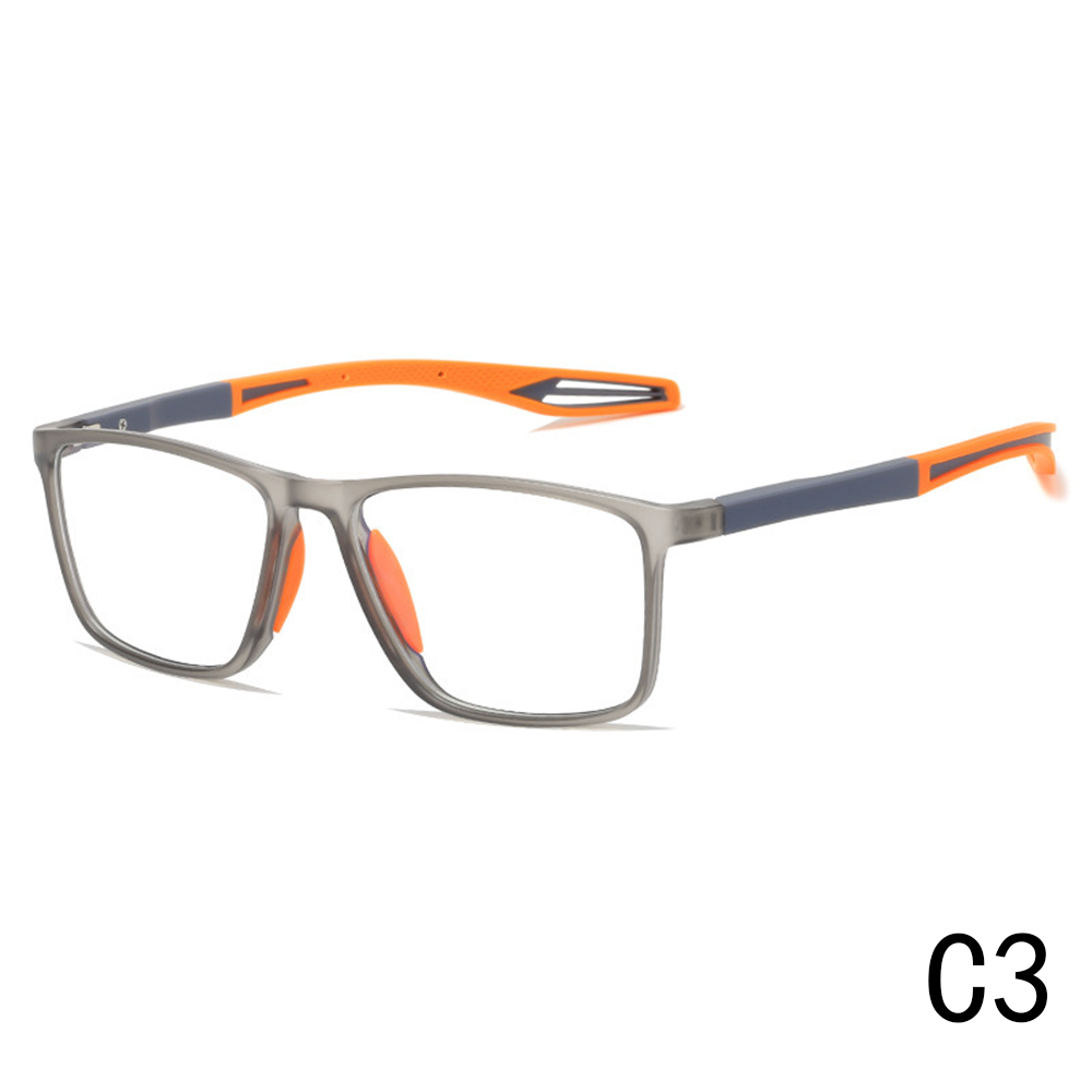 2024 New Unisex Anti-Blue Light Reading Glasses Fashionable Big Frame PC Sports Spectacles Oval Geometric Pattern Diamond Face