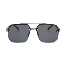 2024 New Half Frame Metal + PC Driving Anti-UV Sunglasses