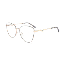 Cat Eye Glasses Metal Optical Frame Unisex Spectacles Frames for Men Women 2024