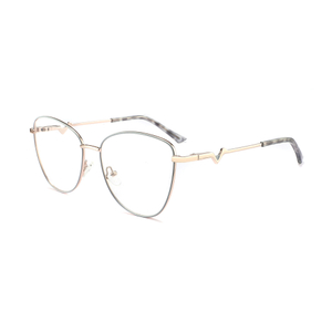 Cat Eye Glasses Metal Optical Frame Unisex Spectacles Frames for Men Women 2024