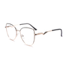 Unisex Spectacles Frames Cat Eye Glasses Metal Optical Frame for Men Women 2024