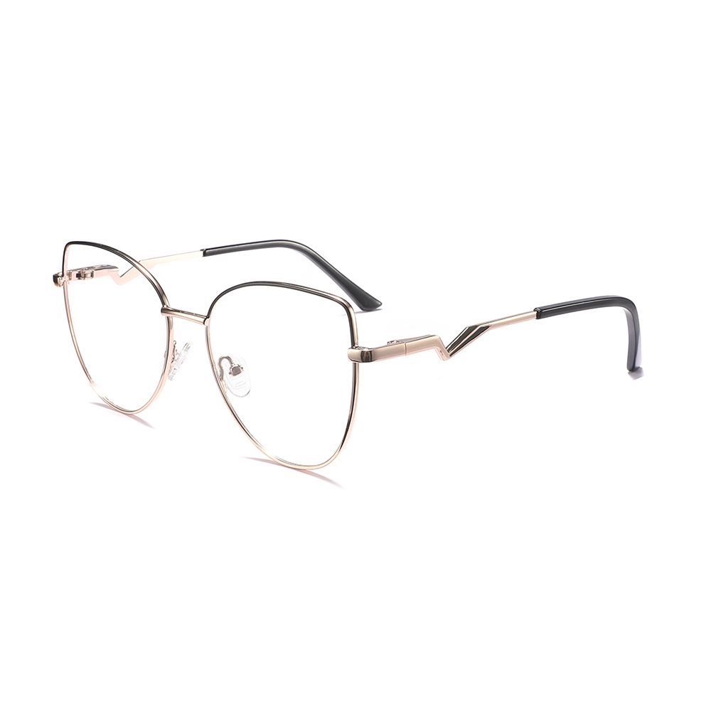 Unisex Spectacles Frames Cat Eye Glasses Metal Optical Frame for Men Women 2024