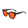 High quality acetate eyeglasses frame orange red lens computer glasses 99% blue light blocking anti ray glasses women men