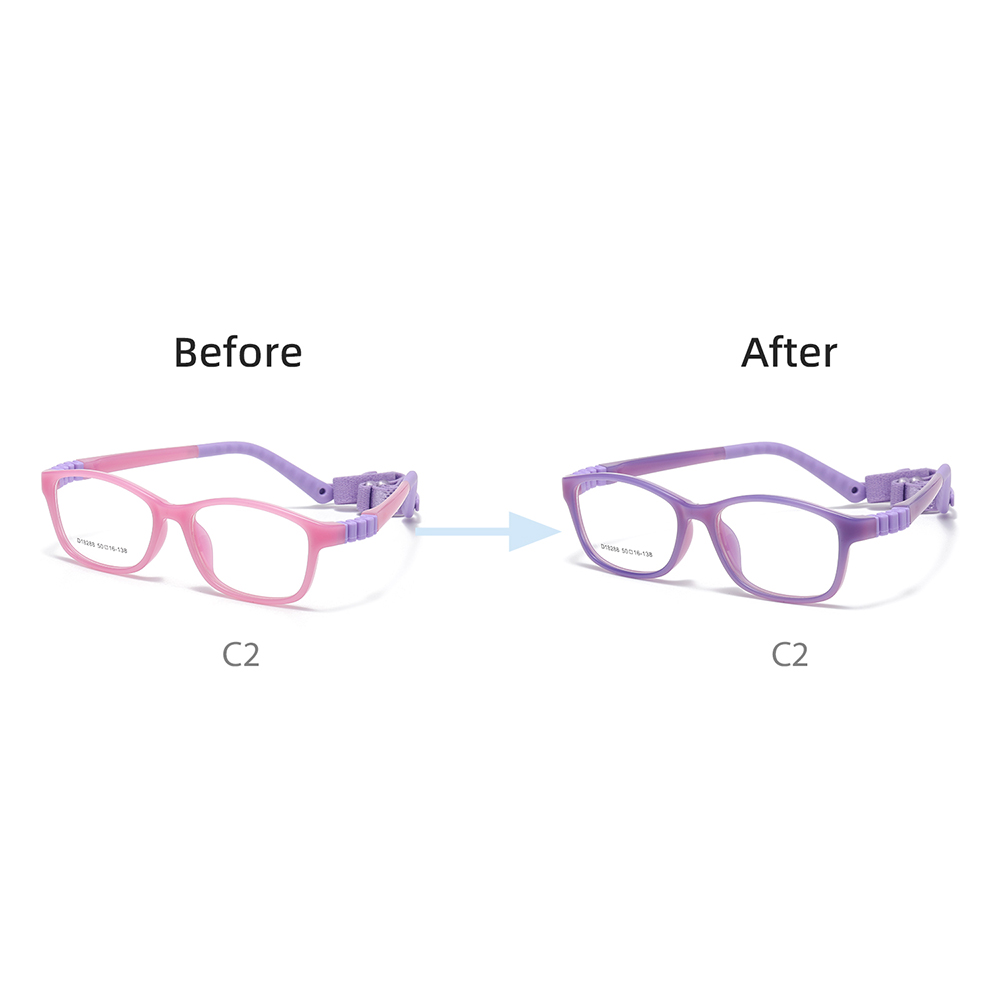 2024 New Arrival TR Silicone Spring Hinge Eyeglasses Kid Photochromic Frames Glasses