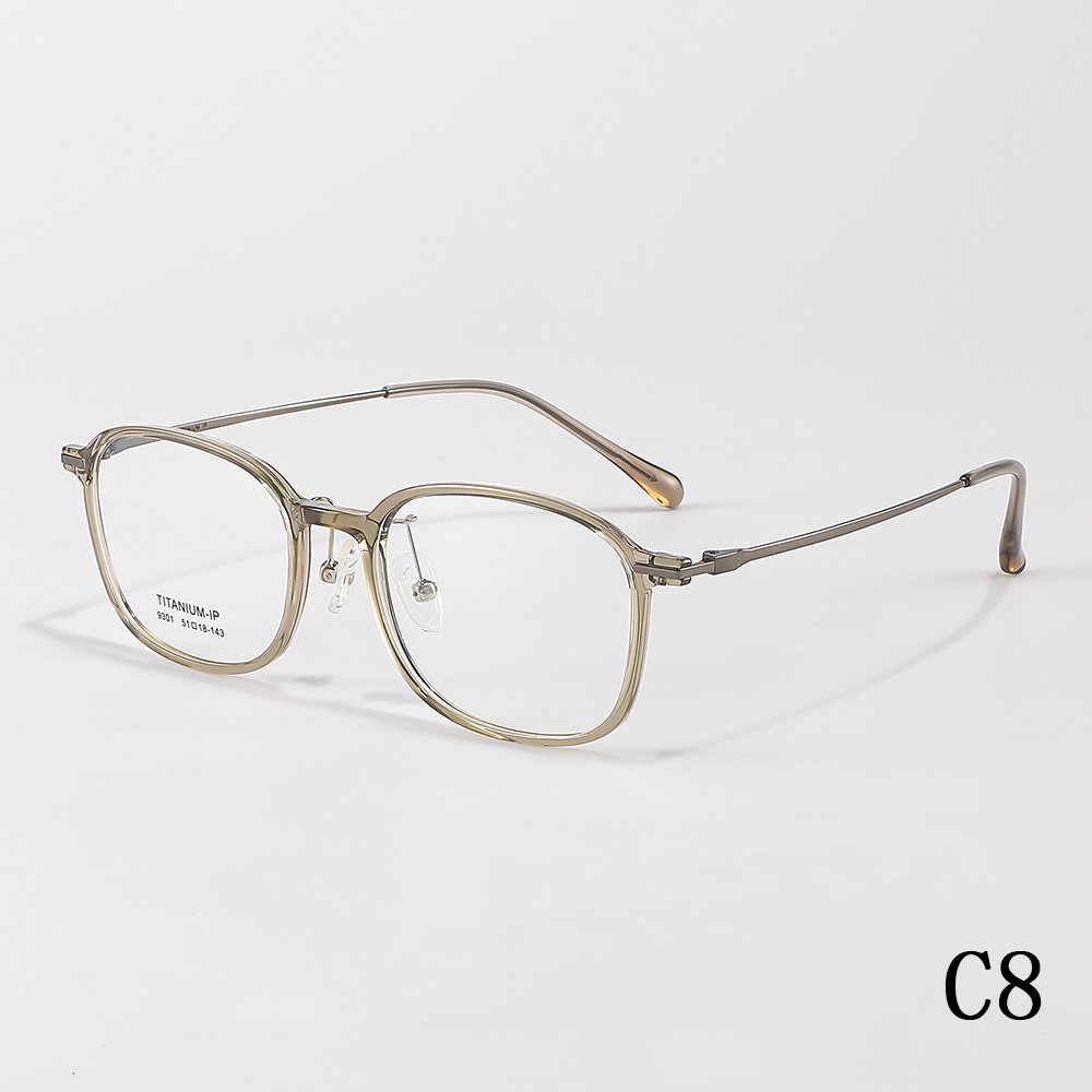 2024 New ultra light frame simple and stylish and not easily corroded TR90+ pure titanium ladies optical frame