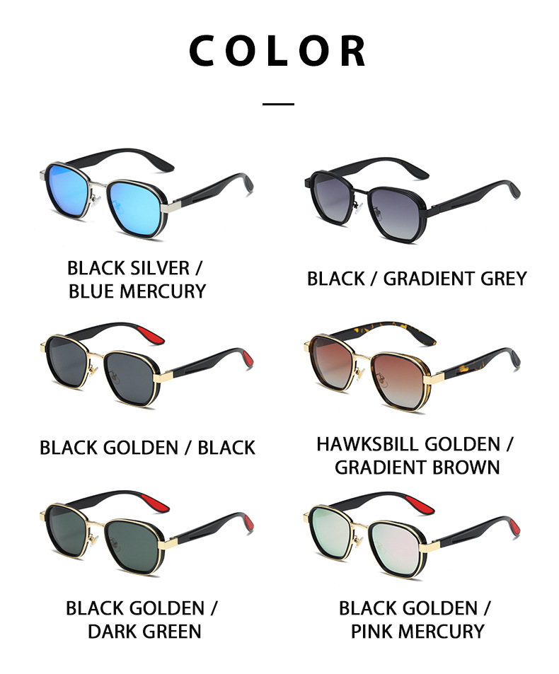 2024 New Retro Steampunk Sun glasses Metal Plastic Sunglasses For Women