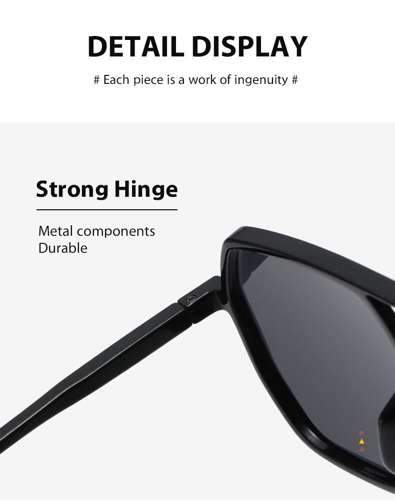 Retro Oversized Polarized Sunglasses for Women and Men Vintage Shades UV400 Classic Large Metal Sunglasses