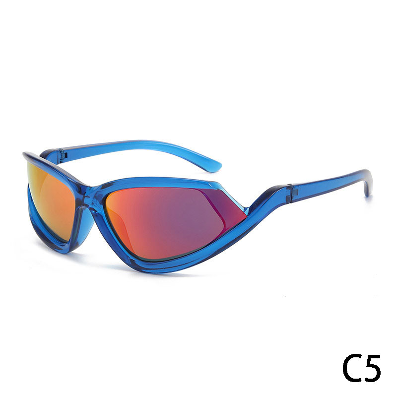 DILICN 2024 High quality attractive running dazzling coating sports sunglasses cycling cat eye sunglasses for men and women