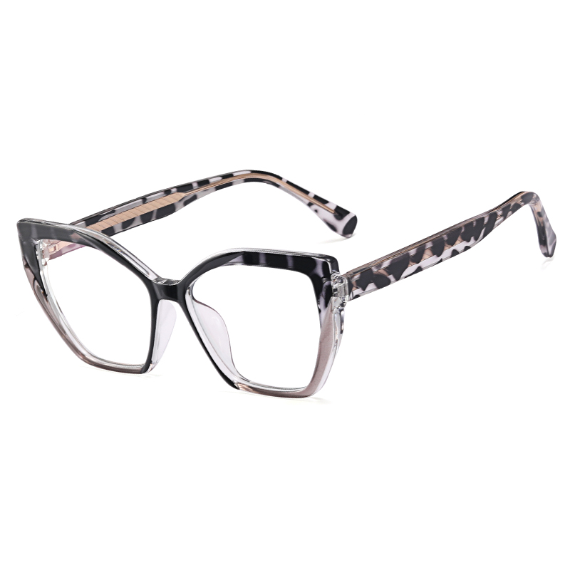 DILICN's new TR90 and CP optical frames are made in colorful colors, fashionable women's optical glasses, polygonal frames