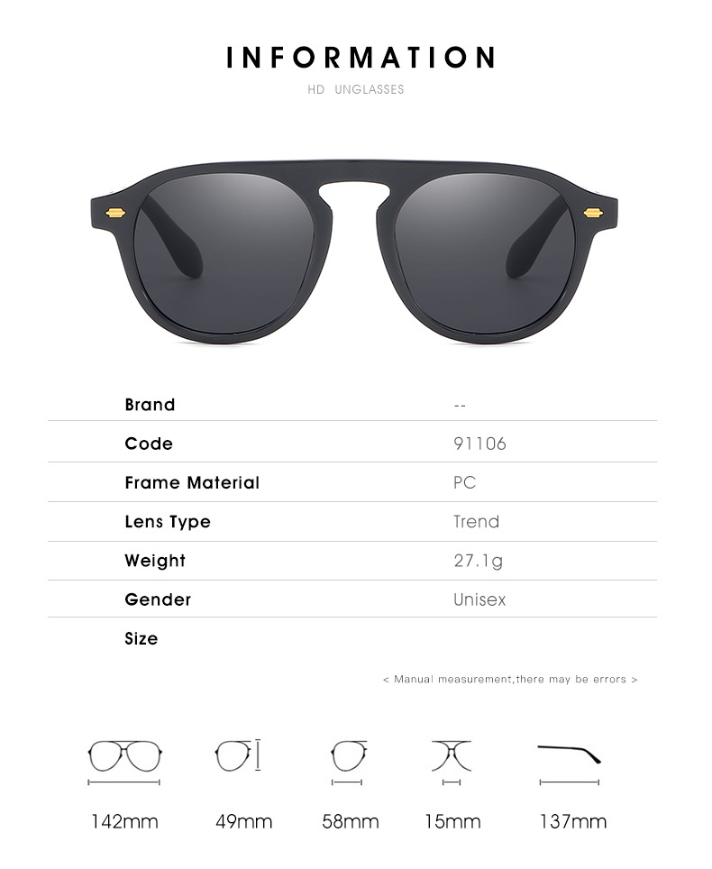 New Retro Round Rivets Sunglasses Men Fashion Jelly Ocean Orange Shades UV400 Trending Women Sun Glasses