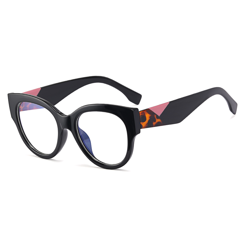 2024 New Women's Optical Frames Colorful Color Wholesale Large Frame Spliced ​​Color Glasses