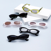 Fashion 2024 Vintage Oval Cat Eye Travel Shades Sunglasses