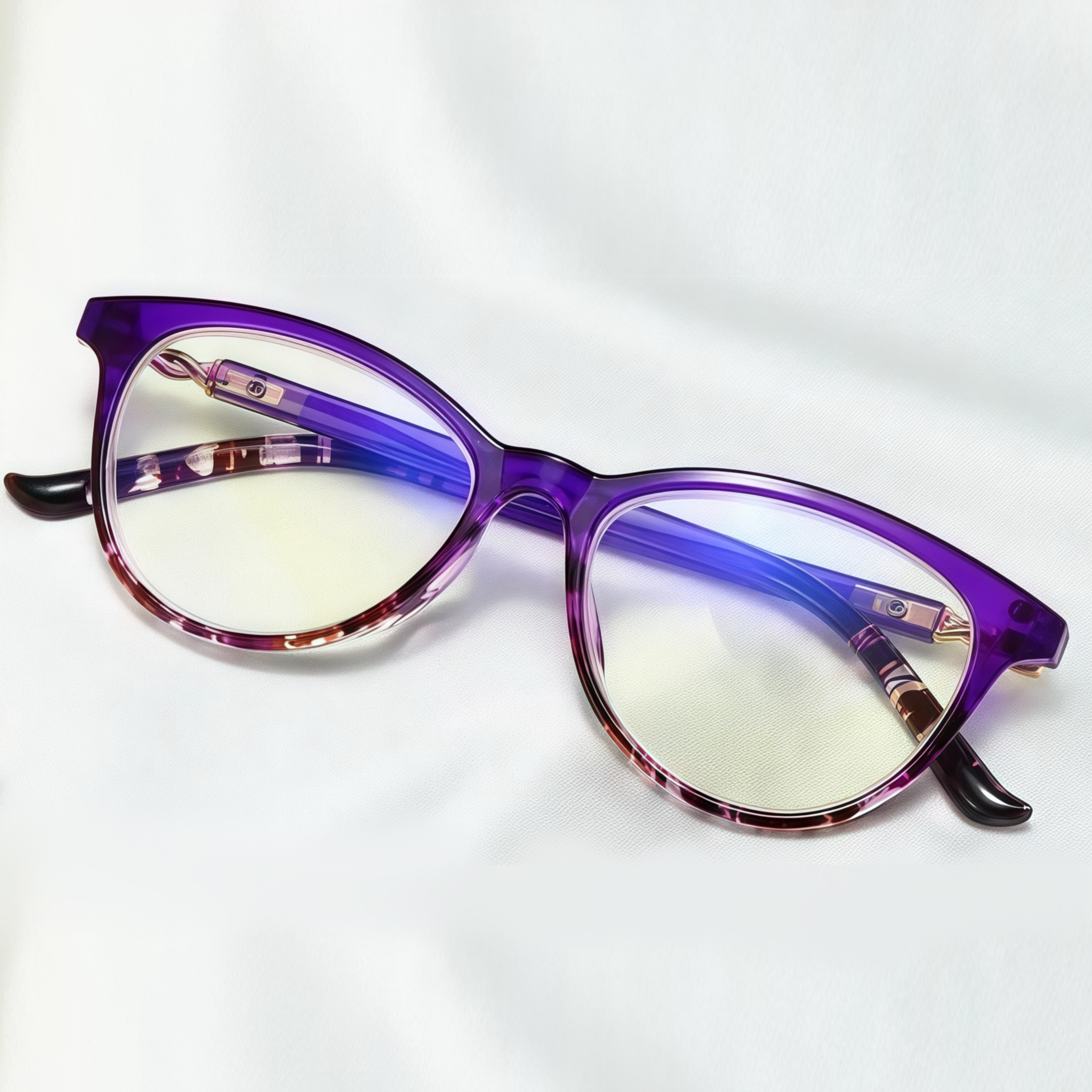 Women's Cat-Eye Reading Glasses- PC Frame & Blue-Light Blocking Lens