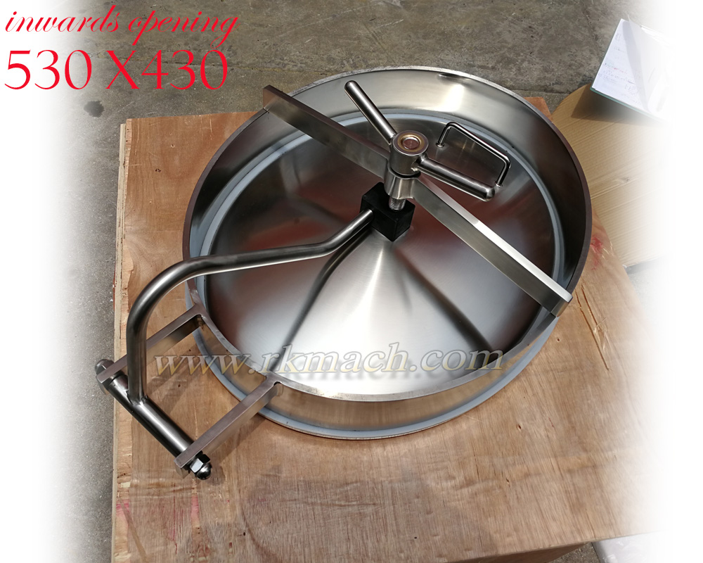 Oval Manhole Cover Elliptical Manway Inwards Opening for Pressure Vessels