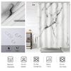 Natural Marble Printed Shower Curtain Machine Washable White and Gray Bath Curtain