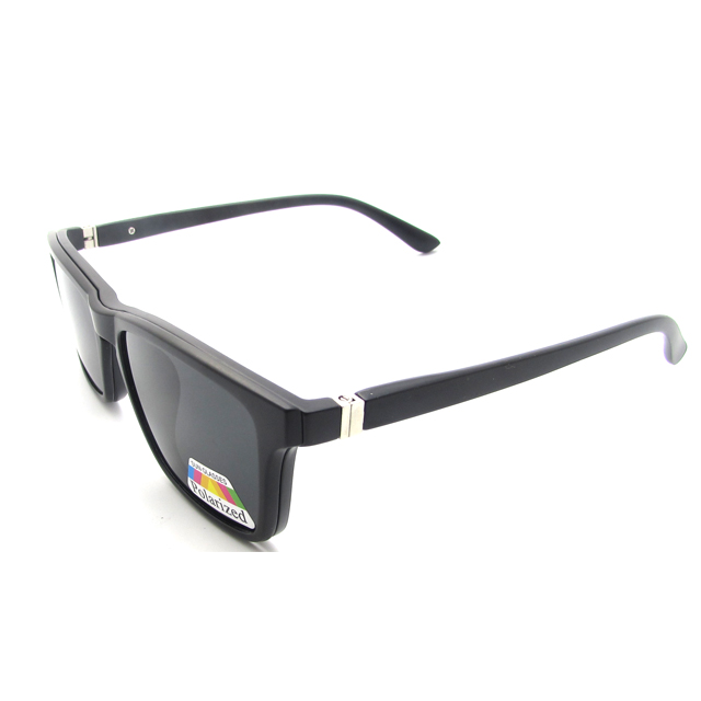 New Black Rectangle Tr90 Magnetic Four In One Clip On Sunglasses Driving Eyeglasses