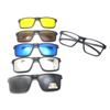 Men Women eyewear 5 in 1 Magnet Polarized Sunglasses Interchangeable Magnetic Clip On Glasses with Bag 