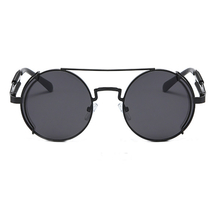 New Style Round Lens Punk Sun Glasses Steampunk Sunglasses UV400 Unisex Metal Gothic Eyeglasses