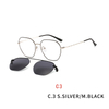 Magnetic Clip on Sunglasses for Men Women Metal Frame