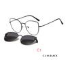 2 In1 Clip On Glasses Frames Magnetic Sunglass Clips Cat Eye Optics Women