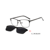 2 In 1 2020 Magnet Clip on Sunglasses Men Driving Brand Design Detachable Lens Rectangular Style Sun Glasses