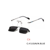 2 In 1 Optical Frame Rimless Magnet Clip on Sunglasses Men Driving Detachable Lens Style Sun Glasses