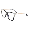 Women TR90 Fashion Computer Eyeglasses Plastic Titanium Cat Eye Anti Blue Light Optical Glasses Frames
