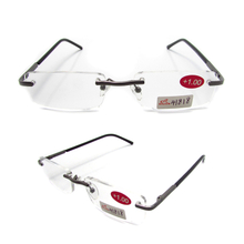 Rimless metal slim reading glasses for men 